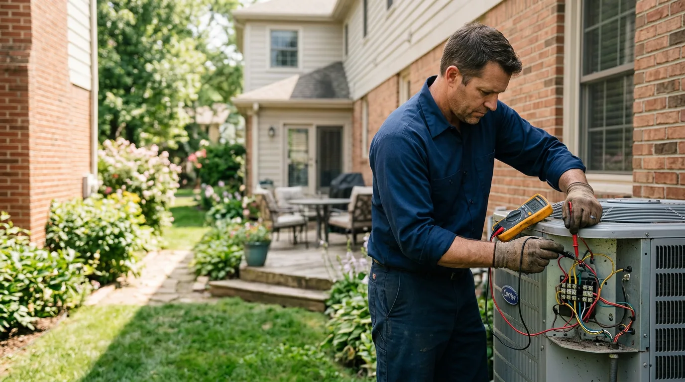 HVAC technician working near Creve Coeur, IL